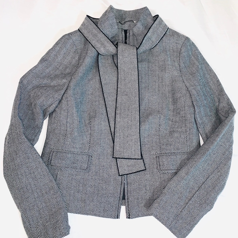 Banana Republic Black and White Jacket Size 2